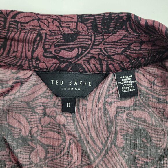 TED BAKER London Coryiah Print Ruffle Blouse - Picture 6 of 7